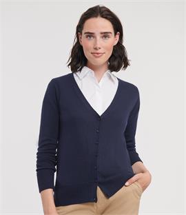 Russell Collection Ladies V Neck Cardigan